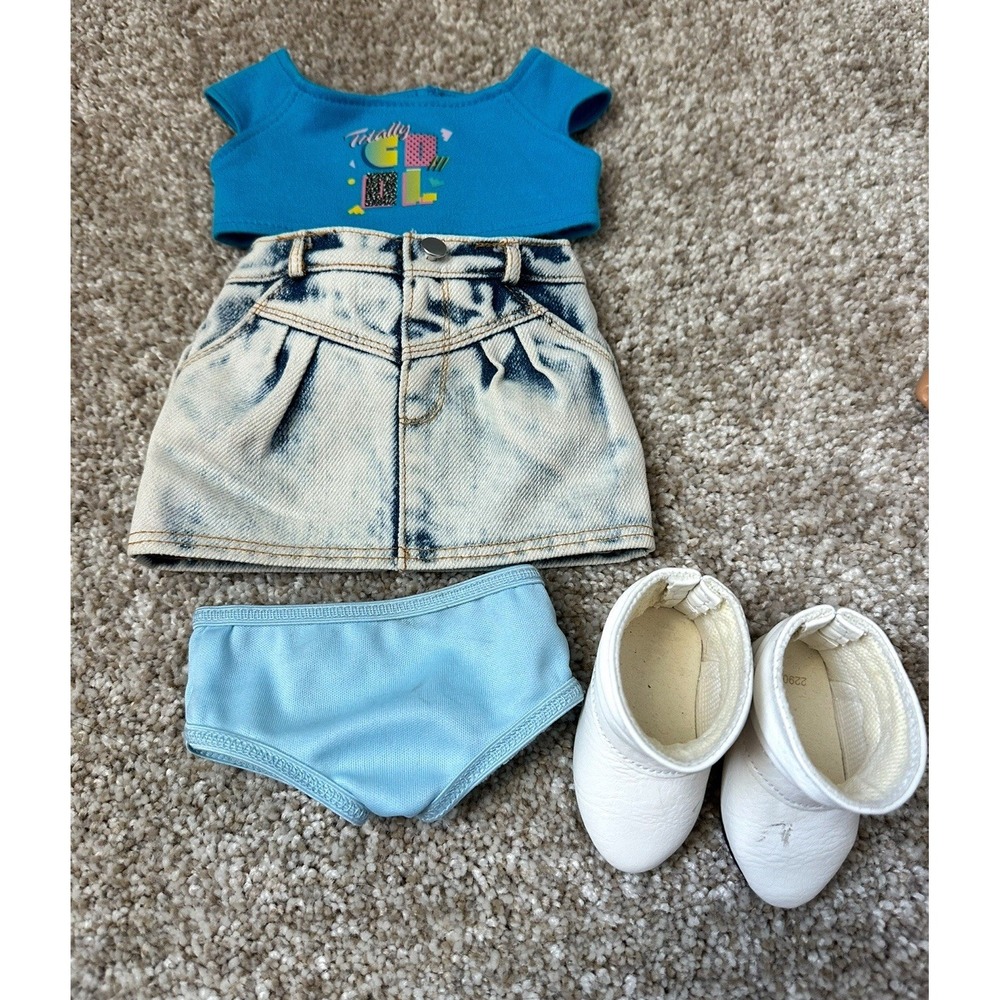 American Girl Doll- Courtney with Blue Top and Denim Skirt - Picture 10 of 16